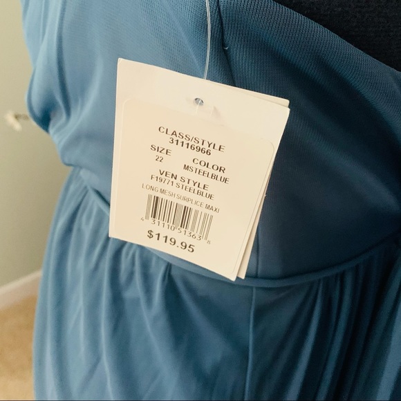 David's Bridal Mesh Dress with Peasant Skirt NWT Size 22 - Picture 3 of 5